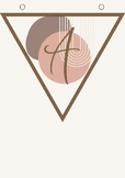 Alphabet Banner- Nude Coloured Triangles