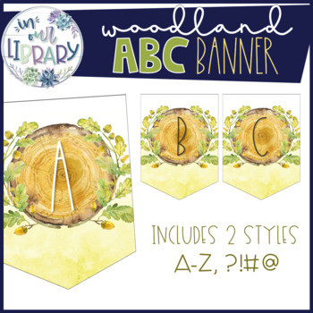 Preview of Alphabet Banner {Woodland}