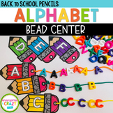 Alphabet Bead Center | Fine Motor Letter Pencils