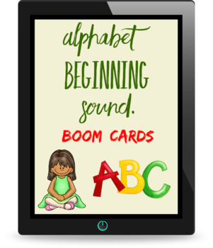 Preview of Alphabet  Beginning Sound pictures for toddlers - BOOM CARDS