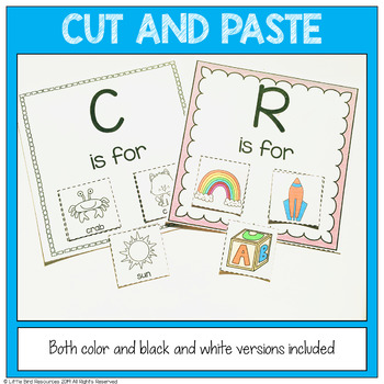 Alphabet Worksheets A-Z Cut and Paste Beginning Sounds Pictures | TpT