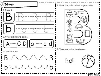 alphabet beginning sounds worksheets set 3 by miss cherry tpt