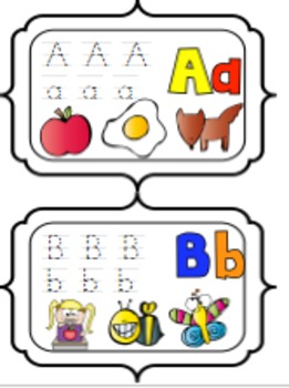 Alphabet Beginning Sounds and Tracing Cards by PPT | TPT