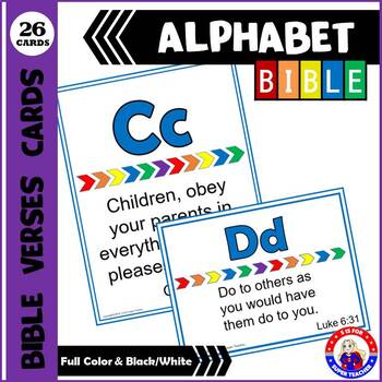 Preview of Alphabet Bible Verse Cards