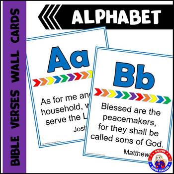  Alphabet  Bible  Verse  Cards by S is for Super Teacher TpT