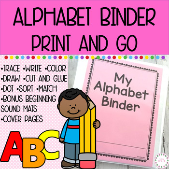 Preview of Alphabet Binder Pages for Pre-K and Preschool