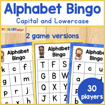 Alphabet Bingo | 2 Versions: Capital Letter Bingo and Lowercase Letter ...