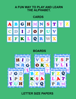 Alphabet Bingo by Elvia Montemayor -Nest- | Teachers Pay Teachers