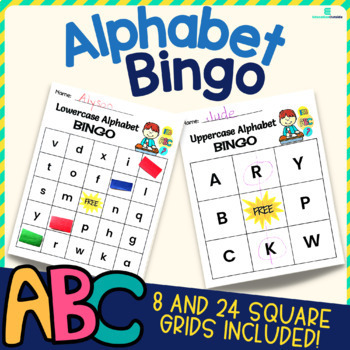 Alphabet Bingo - 8 and 24 Square Grids Included! by Education Outside