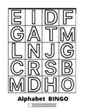 Alphabet Bingo Card 1