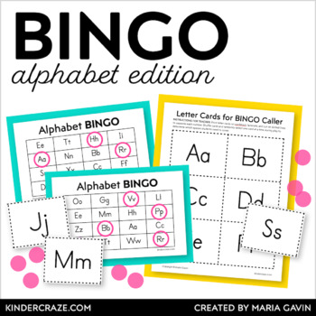 Preview of Alphabet Bingo - Kindergarten Letter Bingo Cards - End of Year Summer BINGO Game