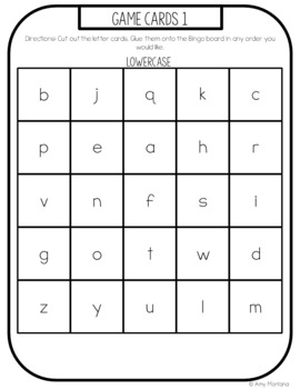 Alphabet Bingo (Freebie) by Amy Montana | TPT