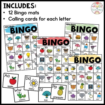 Alphabet Bingo Game | Alphabet Letter Review by The Powers of Teaching