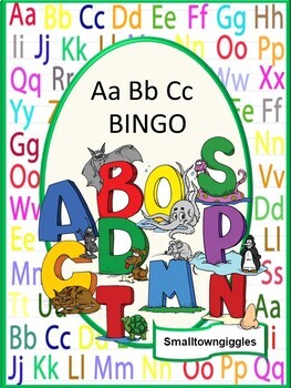 Alphabet Bingo Cards Letter Matching Uppercase and Lowercase Letters