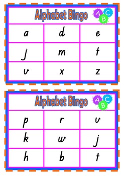 Alphabet Bingo Upper and Lower Case Letters by Miss G's Classroom Bits