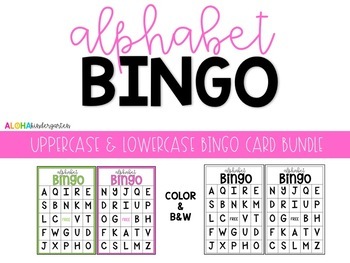 Alphabet Bingo: Uppercase and Lowercase by Aloha Kindergarten | TpT