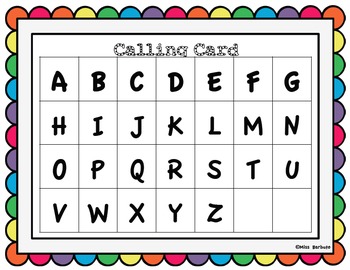 alphabet bingo uppercase and lowercase playing cards by miss barbuto