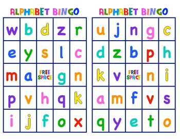 Alphabet Bingo, lower case by Nannette Smith | TPT