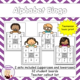 Alphabet Bingo (uppercase & lowercase) - Tasmanian (Aust) 