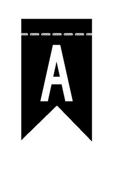 Alphabet Black and White Narrow Banners by hello fourth | TpT
