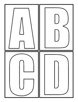 Preview of Alphabet Blocks - Blank Bubble Letters