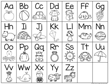 alphabet book by first grade schoolhouse teachers pay teachers