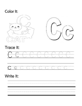 Alphabet Book: Color it, trace it, write it by Marie B | TPT