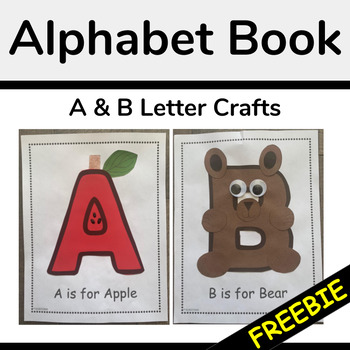 Preview of Alphabet Book Letter Crafts: Letters A & B only (UPPERCASE)