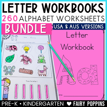 Preview of Alphabet Worksheets - Letter Formation Practice, Tracing, Beginning Sound BUNDLE