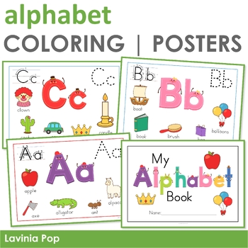 Download Alphabet Coloring Book And Posters By Lavinia Pop Tpt