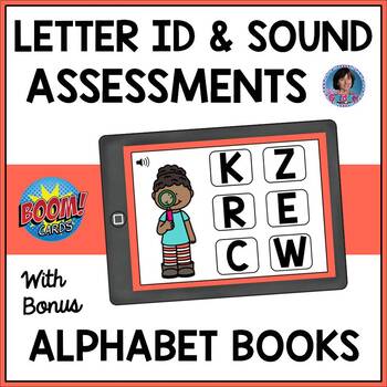 Preview of Digital Alphabet Boom Cards: Letter Recognition & Sounds Assessments {BTS & RTI}