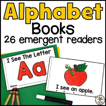 Preview of Alphabet Books for Emergent Readers - ABC Letter Recognition & Sounds Activity 