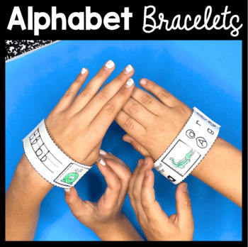 Preview of Alphabet Bracelets Crafts - Letter Names and Sounds - Kindergarten Handwriting