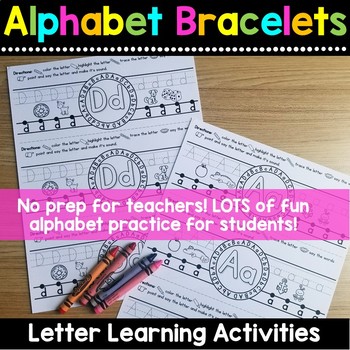 FREE FREE Printable Alphabet Bracelets Activity for Kids