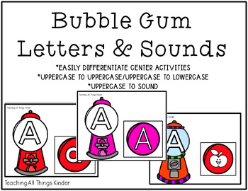 Lowercase Y Blowing Bubble Gum