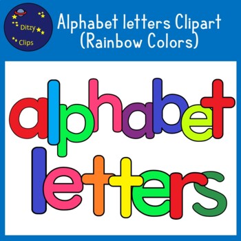 Alphabet Bubble Letters - Rainbow Colors by Ditzy Clips | TpT