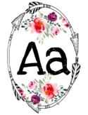 Alphabet Bulletin Board Arrows and Watercolor Roses