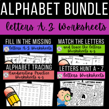 Preview of Alphabet Bundle letters A_Z Worksheets