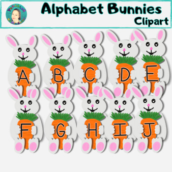 Preview of Alphabet Bunnies Letter Clipart