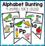 Alphabet Bunting Classroom Display - Letter Posters with w