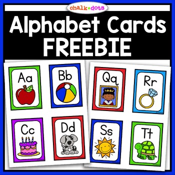 Preview of Alphabet Cards FREEBIE | Beginning Sound Cards | Preschool and Kindergarten