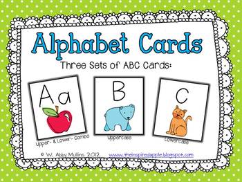 Preview of Alphabet Cards {3 sets} FREEBIE