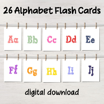 Preview of Alphabet Cards ABC Flashcards Word Wall Posters Classroom Decor