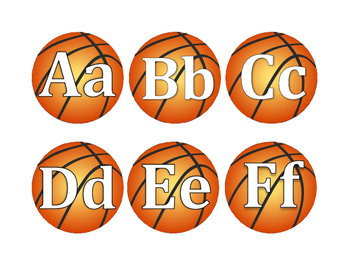 Preview of Alphabet Cards - Basketball Theme