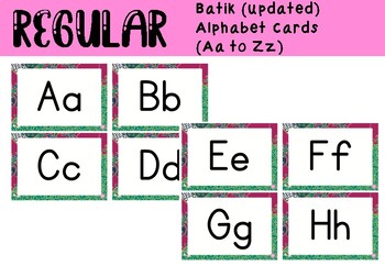 Preview of Alphabet Cards - Batik Theme