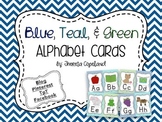 Alphabet Cards {Blue, Teal, & Green}