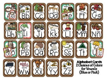 Alphabet Cards Camping Theme - Print Version by Nicole Jenkins First