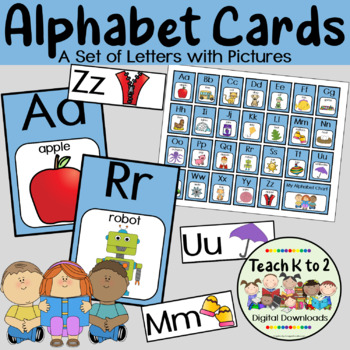 Alphabet Cards/Letter Cards/Word Wall/Mini-Poster/Phonics/Letter ...