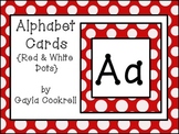 Alphabet Cards: Red & White Polka Dots