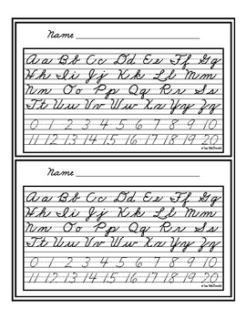 alphabet cards zaner bloser manuscript and cursive tpt